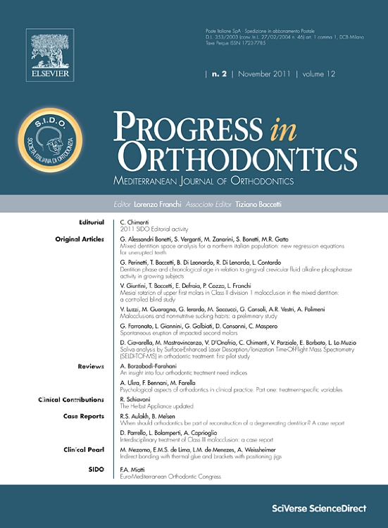 Go to journal home page - ProgProgress in Orthodonticsress in Orthodontics